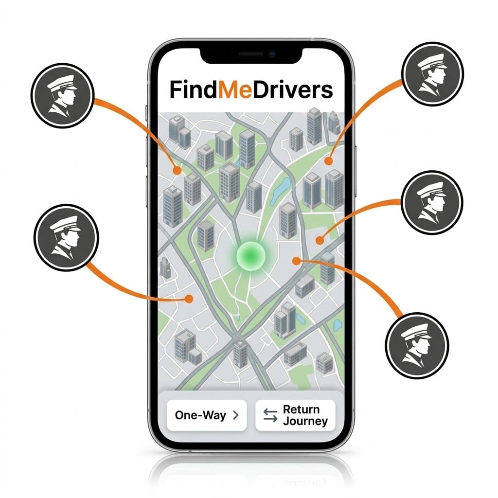 FindMeDrivers App Mockup