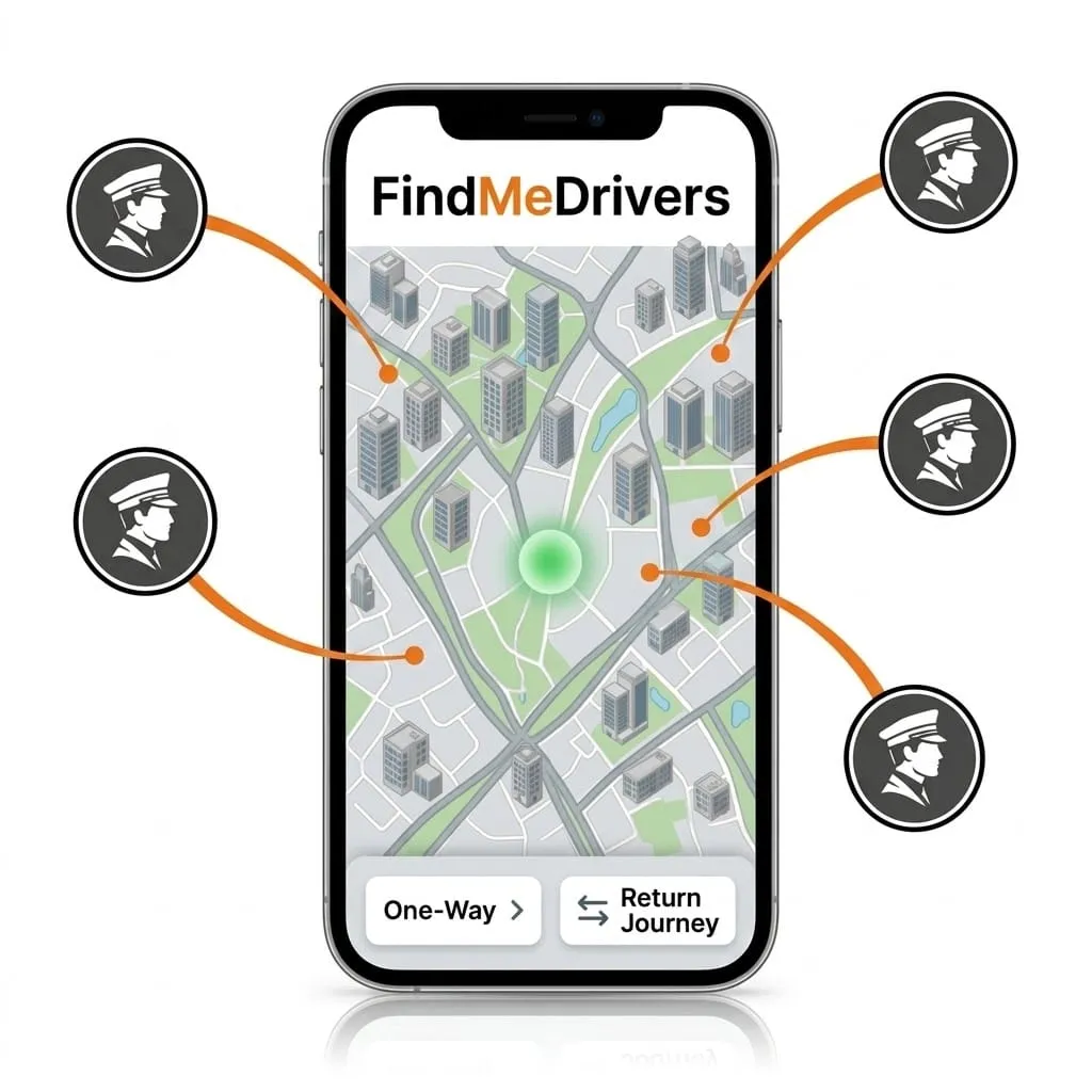 FindMeDrivers App Mockup